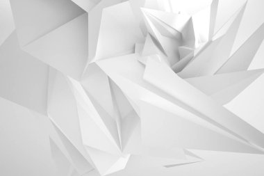 soyut beyaz 3d şekilli duvar kağıdı