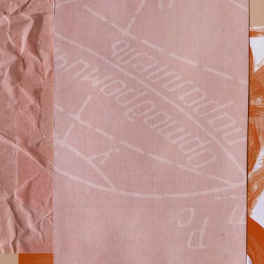 Çeşitli kağıtların kolajı, renkli soyut arkaplan  