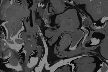 Kağıt arkaplanda siyah mermer mürekkep dokusu. Mermer taş resim.