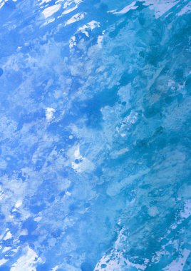 Kağıt zemin üzerinde renkli mürekkep ve suluboya doku. Gradyan boya darbeleri ve kalsiyum kaybı etkisi. El boyaması gouache soyut resim.