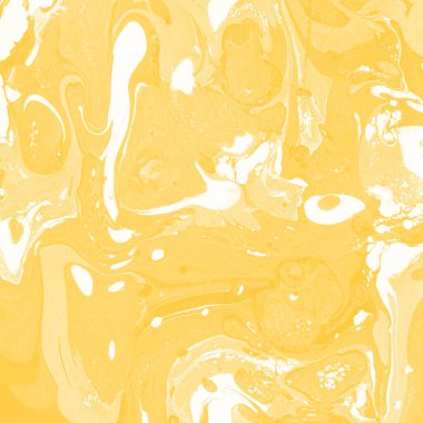 Sarı mermer arkaplan boya sıçrama deseni ile