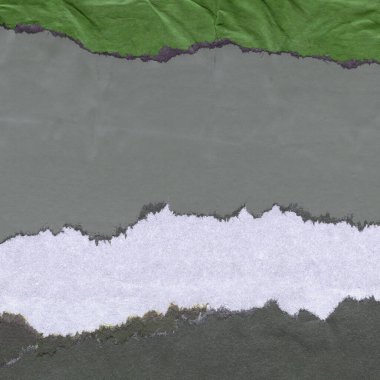 Çeşitli kağıtların kolajı, renkli soyut arkaplan  