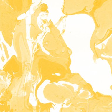 Sarı mermer arkaplan boya sıçrama deseni ile