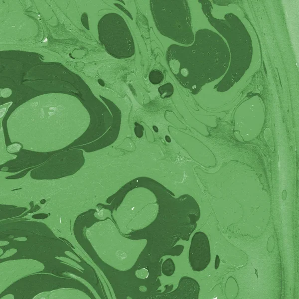 Sulu boya kağıdında yeşil mermer mürekkep dokusu. Mermer taş resim.