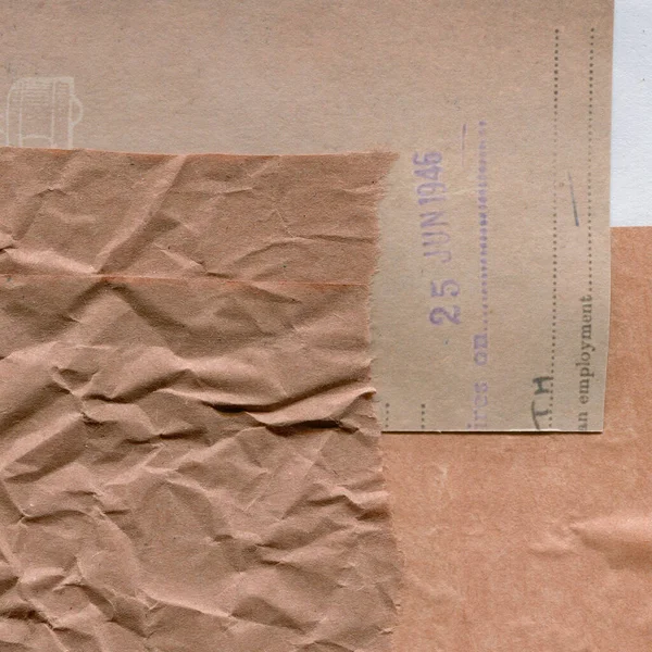 Çeşitli kağıtların kolajı, renkli soyut arkaplan  