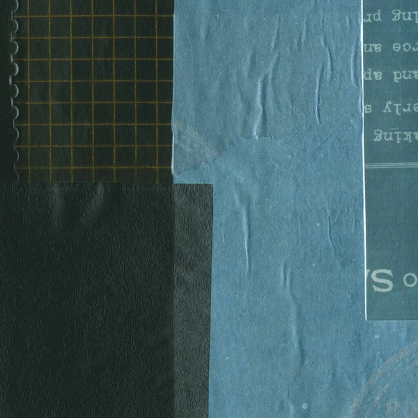 Çeşitli kağıtların kolajı, renkli soyut arkaplan  