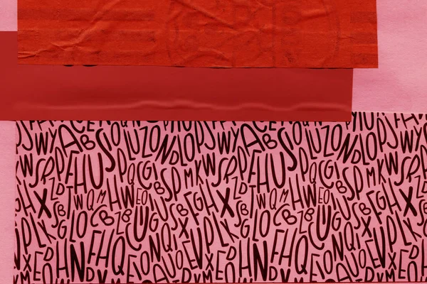 Çeşitli kağıtların kolajı, renkli soyut arkaplan  