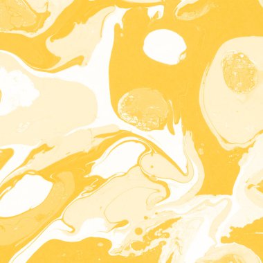 Sarı mermer arkaplan boya sıçrama deseni ile