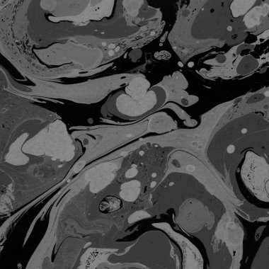 Kağıt arkaplanda siyah mermer mürekkep dokusu. Mermer taş resim.