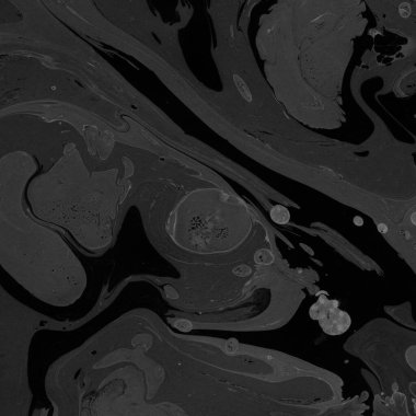Kağıt arkaplanda siyah mermer mürekkep dokusu. Mermer taş resim.