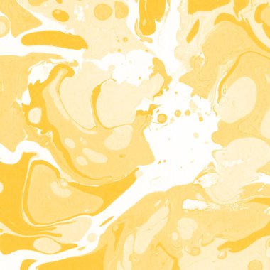 Sarı mermer arkaplan boya sıçrama deseni ile