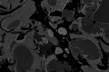 Kağıt arkaplanda siyah mermer mürekkep dokusu. Mermer taş resim.