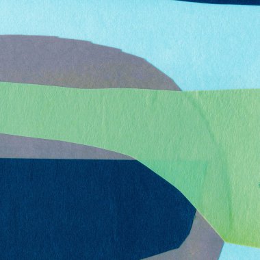 Çeşitli kağıtların kolajı, renkli soyut arkaplan  