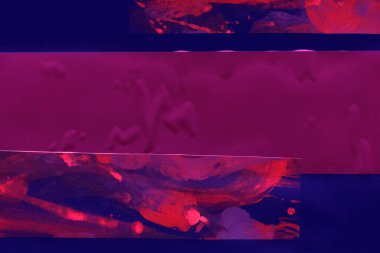 Çeşitli kağıtların kolajı, renkli soyut arkaplan  