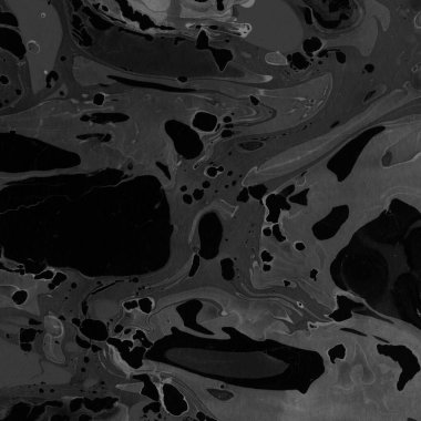 Kağıt arkaplanda siyah mermer mürekkep dokusu. Mermer taş resim.