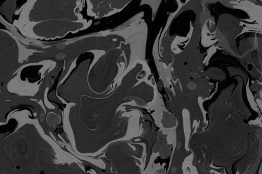 Kağıt arkaplanda siyah mermer mürekkep dokusu. Mermer taş resim.