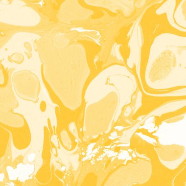 Sarı mermer arkaplan boya sıçrama deseni ile