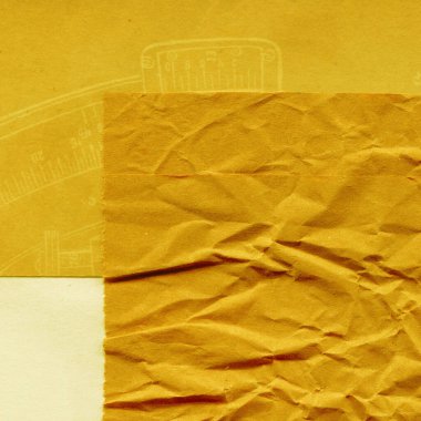 Çeşitli kağıtların kolajı, renkli soyut arkaplan  