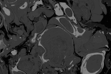 Kağıt arkaplanda siyah mermer mürekkep dokusu. Mermer taş resim.