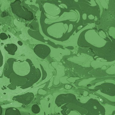 Sulu boya kağıdında yeşil mermer mürekkep dokusu. Mermer taş resim.