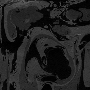 Kağıt arkaplanda siyah mermer mürekkep dokusu. Mermer taş resim.