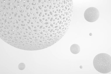 soyut beyaz 3d şekilli duvar kağıdı