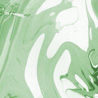Sulu boya kağıdında yeşil mermer mürekkep dokusu. Mermer taş resim.