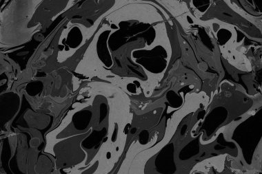 Kağıt arkaplanda siyah mermer mürekkep dokusu. Mermer taş resim.