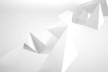 soyut beyaz 3d şekilli duvar kağıdı
