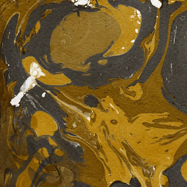 黄色大理石质地 抽象油漆墙纸 — 图库照片