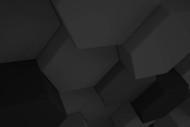 soyut siyah 3d şekilli duvar kağıdı