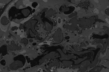 Kağıt arkaplanda siyah mermer mürekkep dokusu. Mermer taş resim.