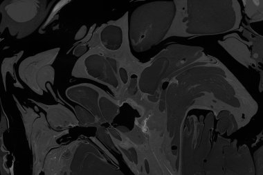 Kağıt arkaplanda siyah mermer mürekkep dokusu. Mermer taş resim.