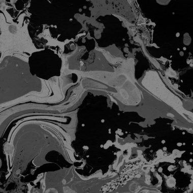 Kağıt arkaplanda siyah mermer mürekkep dokusu. Mermer taş resim.