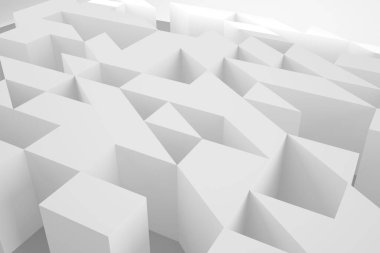 soyut beyaz 3d şekilli duvar kağıdı