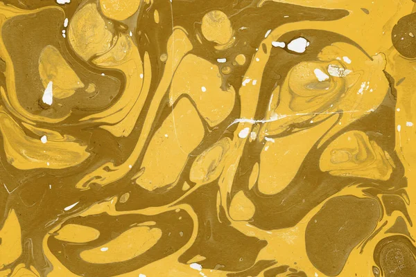 黄色大理石质地 抽象油漆墙纸 — 图库照片