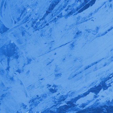 Kağıt dokuda renkli mavi akrilik boya. Kaotik soyut organik tasarım. Decalcomania sanat tekniği arka planı.