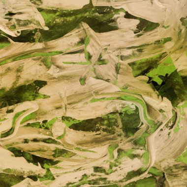 Yeşil çimlerin ve uçağın hava manzarası.