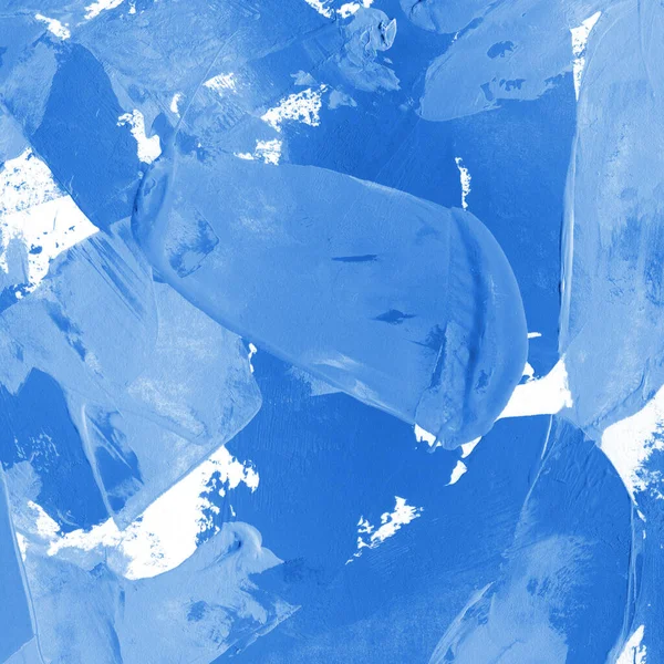 Kağıt dokuda renkli mavi akrilik boya. Kaotik soyut organik tasarım. Decalcomania sanat tekniği arka planı.