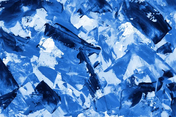 Blau Acryl Abstrakt Muster Hintergrund — Stockfoto