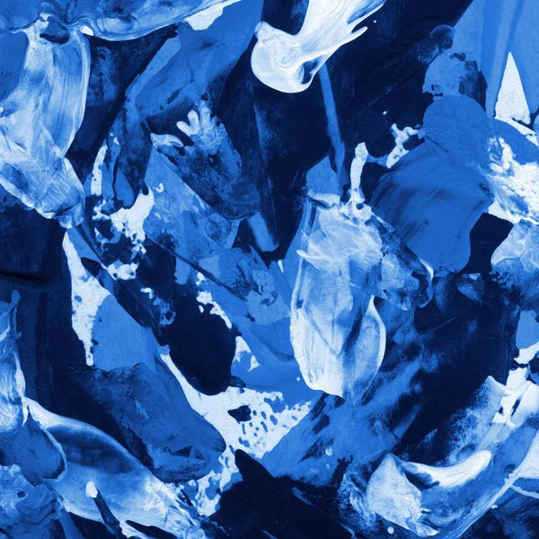 Fondo Patrón Abstracto Acrílico Azul — Foto de Stock