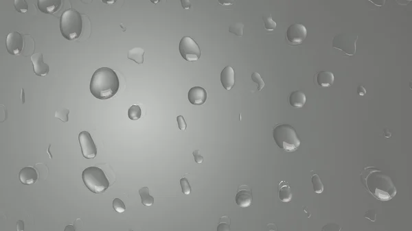 Waterdruppels 3d Render — Stockfoto