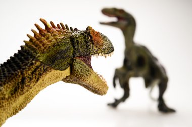 Beyaz arka planda izole edilmiş dinozor
