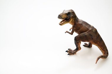 Beyaz arka planda izole edilmiş dinozor