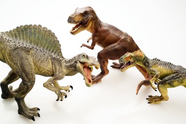 Beyaz arka planda izole edilmiş dinozor
