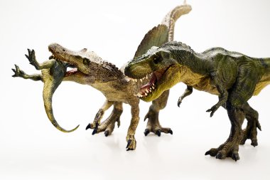 Beyaz arka planda izole edilmiş dinozor