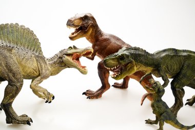 Beyaz arka planda izole edilmiş dinozor
