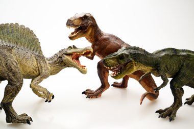 Beyaz arka planda izole edilmiş dinozor