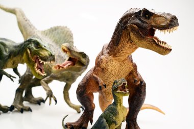 Beyaz arka planda izole edilmiş dinozor