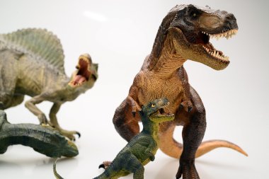 Beyaz arka planda izole edilmiş dinozor